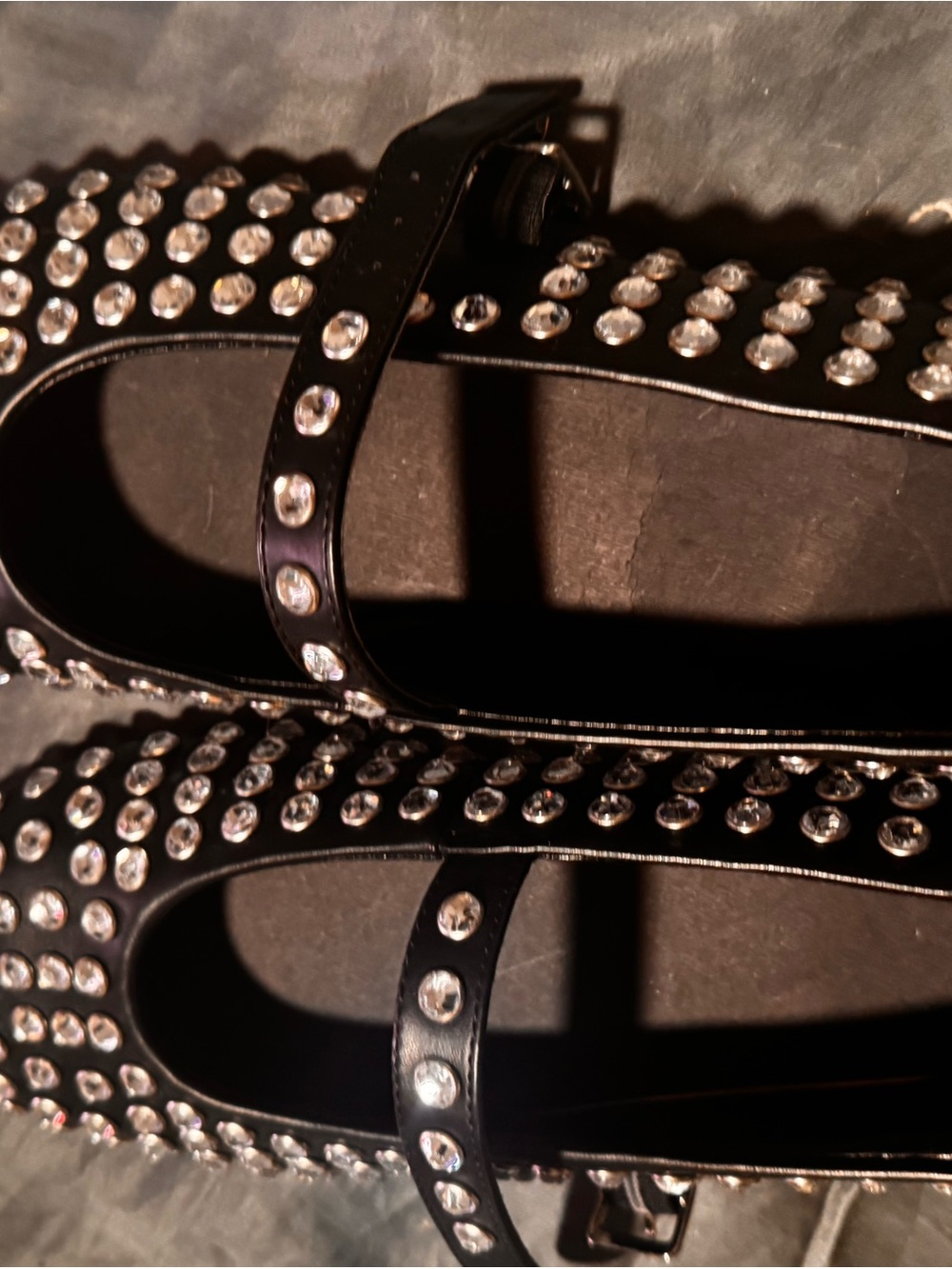 Nine West Black Studded Mary Jane Flats